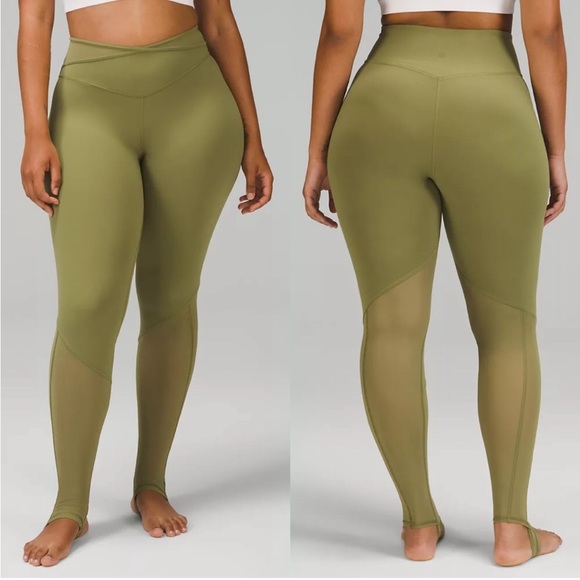 Lululemon Nulu Crisscross Mesh Stirrup Tights - Picture 3 of 8
